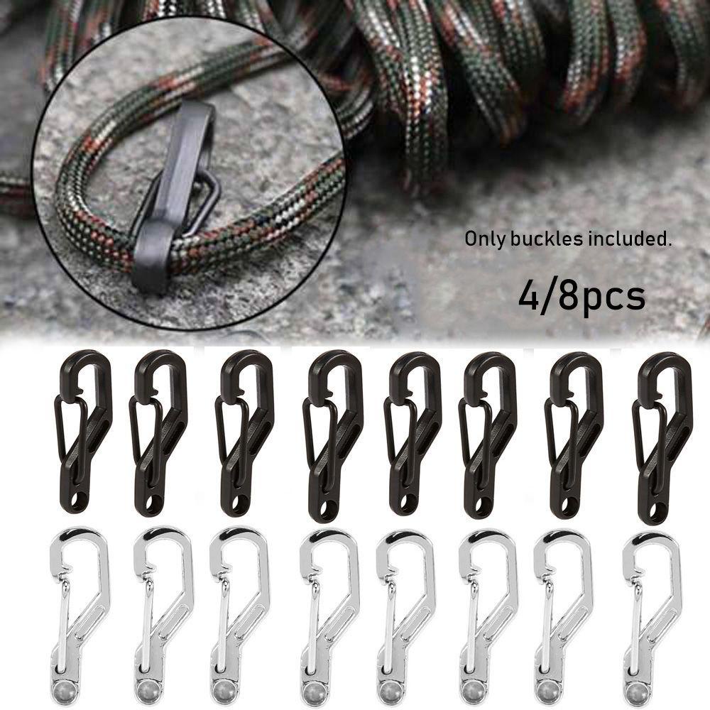 Nanas 4 /8pcs D Carabiner Gantung Gesper Kait Luar Ruangan Safety Travel Tools Camping Keyring