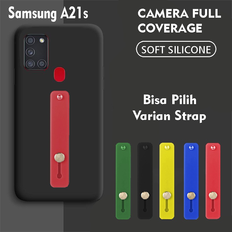 Softcase Silikon Baby Skin 3D Camera For Samsung A21S Free Strap Holder