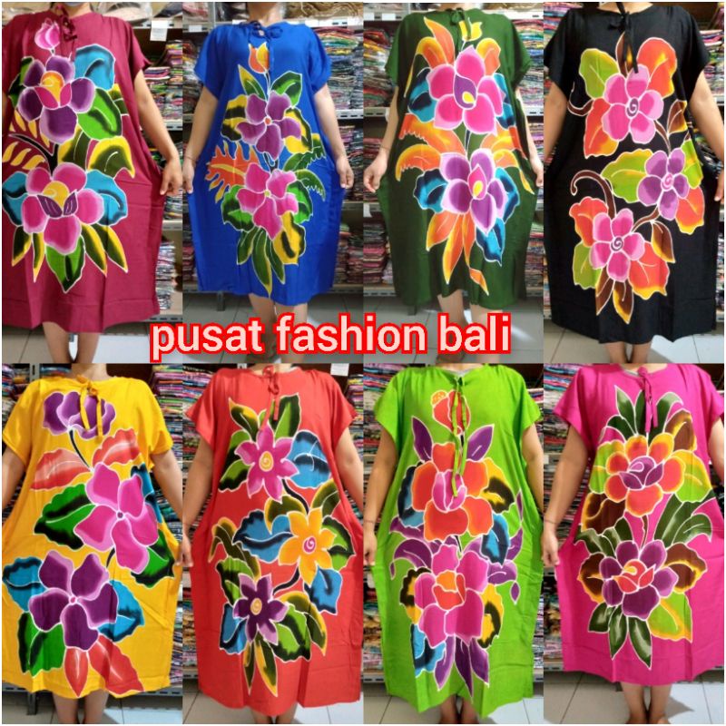 Daster lukis jumbo | Kaftan lukis khas bali | Daster lowo bali | daster ibu hamil