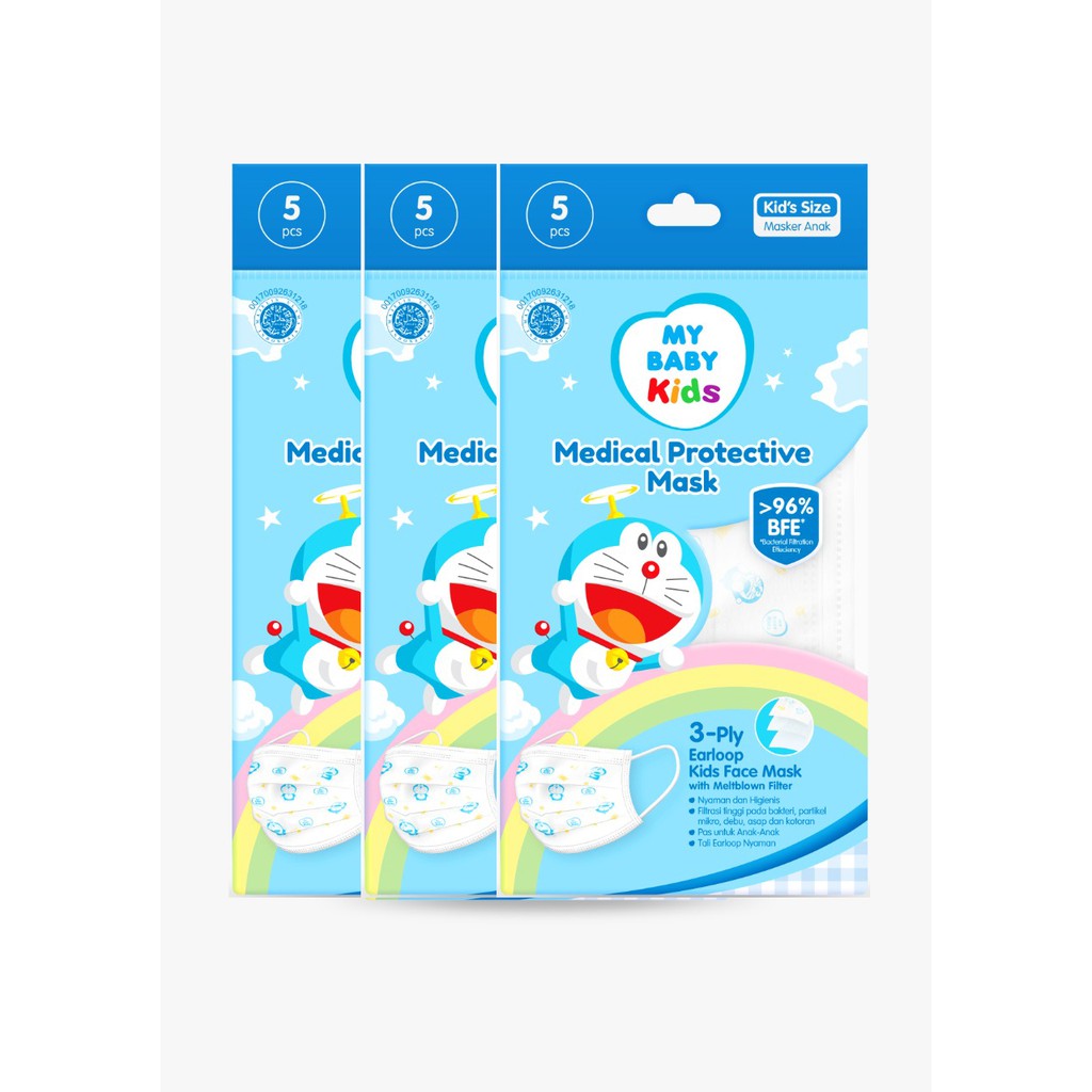 MY BABY Kids Medical Protective Mask 15 pcs - Masker Medis Anak 3 Ply