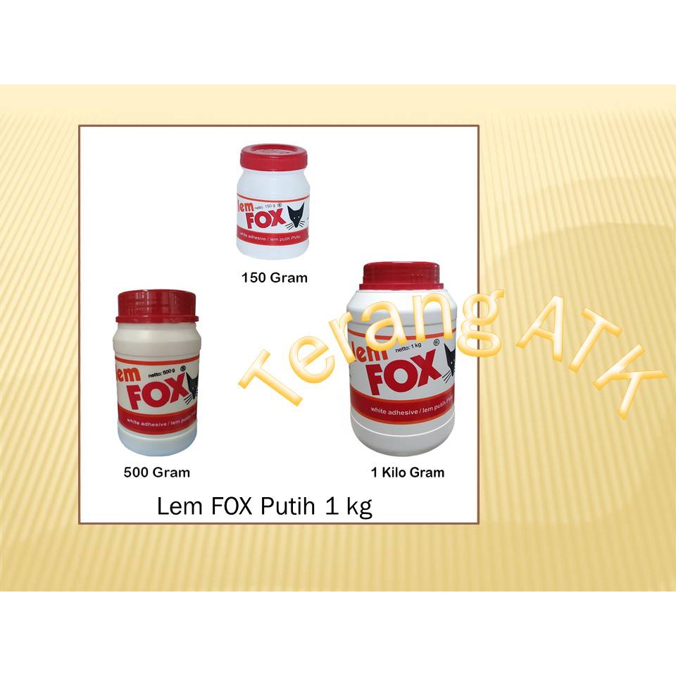 

Lem Kayu Putih Merek FOX 1 kg