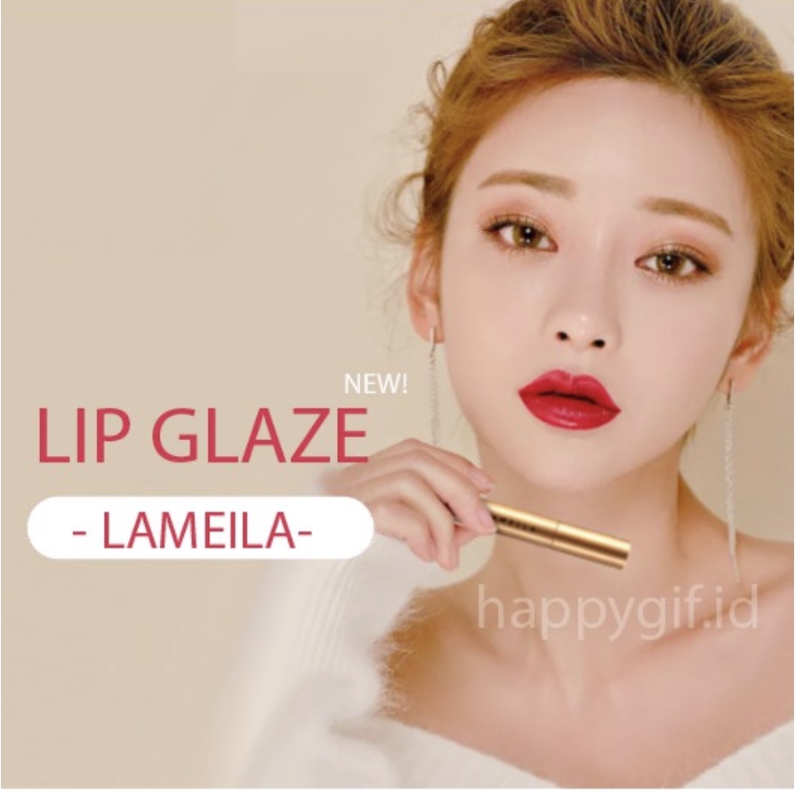 LAMEILA LIPSTICK LIP GLOSS LIP GLAZE GOLD LONG LAST TAHAN LAMA WARNA MERAH PELEMBAB BIBIR LA013