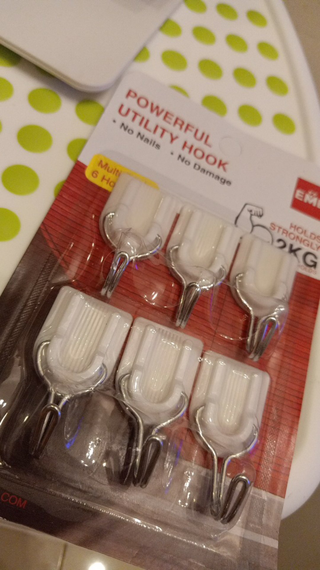 Pengait Gantungan Dinding Hook Tempel Cantolan Cantelan Set Isi 6 Pcs