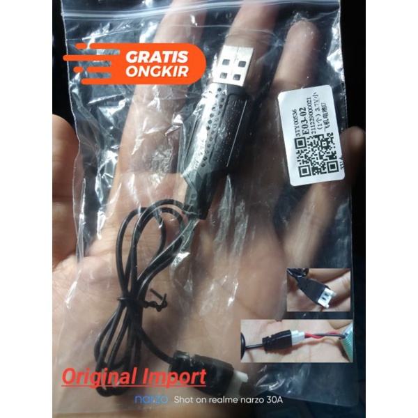USB CHAS CHARGER DRONE TXD 8S/KY101/HHJRC/BO607 PUTIH ORIGINAL IMPORT QUALITY