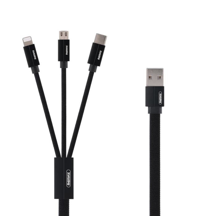 Remax Kerolla Cable 3in1 Charger Micro usb + Lightning + Type C RC 094