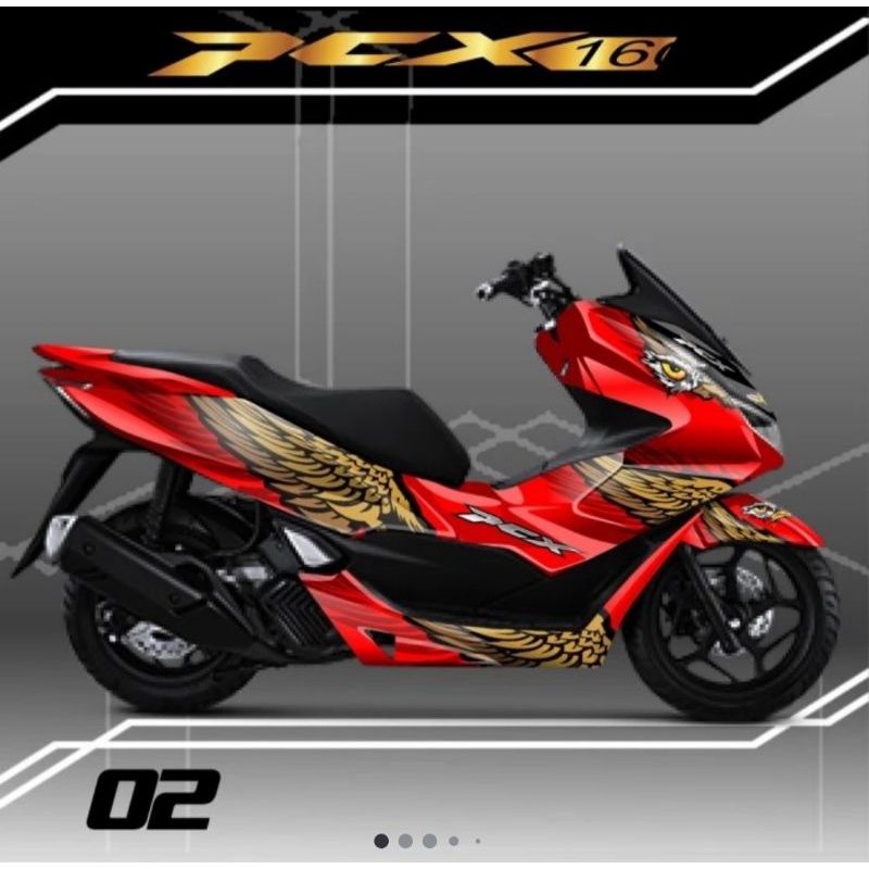 Jual Decal pcx 160 merah/ full body/ decal custom Indonesia|Shopee