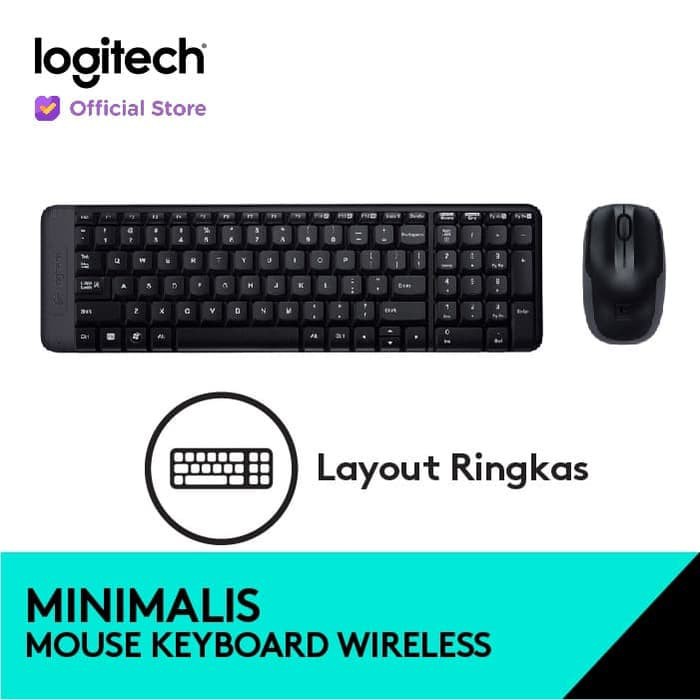 Logitech MK220 Wireless Keyboard Mouse | Shopee Indonesia