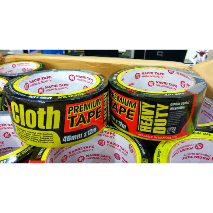 

Lakban Kain Hitam Nachi 2" x 12 Meter (46 mm x 12 Meter)