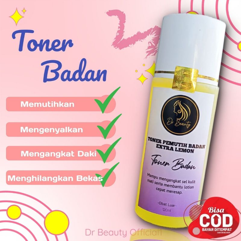 Toner Badan Dosis Strong Extra Lemon Super Ampuh Atasi Kulit Dekil Kusam Dan Susah Putih BPOM &amp; Original