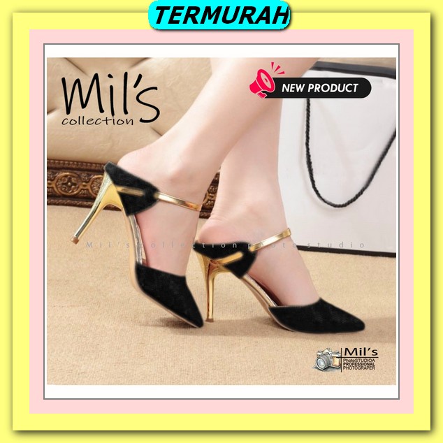 Sepatu Heels Wanita Sepatu Hak Tutup Sepatu Kerja Cewe Houndstooth Sepatu Import J7216 Sandal Hils W