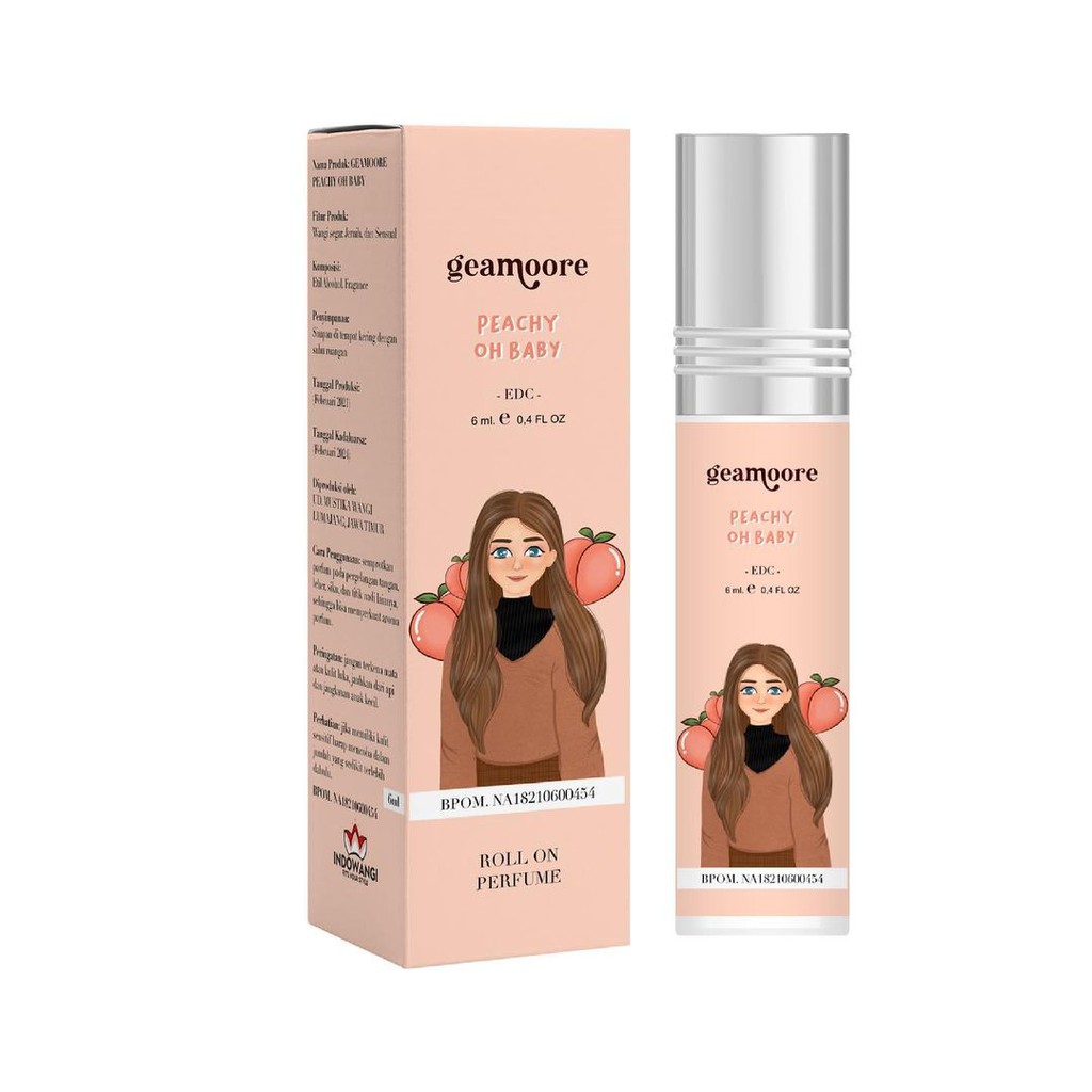 Geamoore [COD] Inspired Perfume Botol Roll On Parfum Body Spray 6ml 30ml BPOM Original-PEACHY OH BABY
