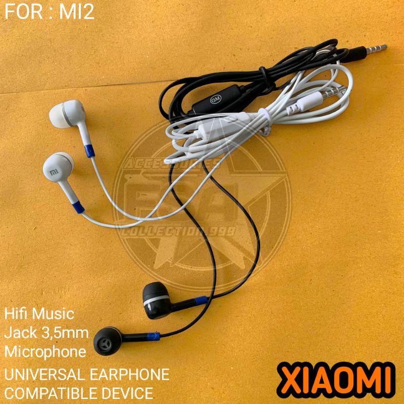 Headset XiaoMi Model Mi 2 HI FI MUSIC Support Mic High Quality