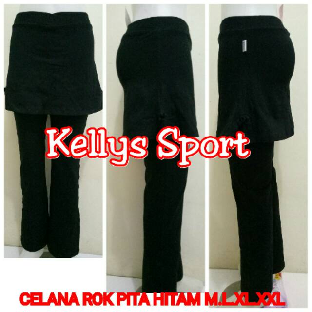 CELANA SENAM ROK POLOS HITAM