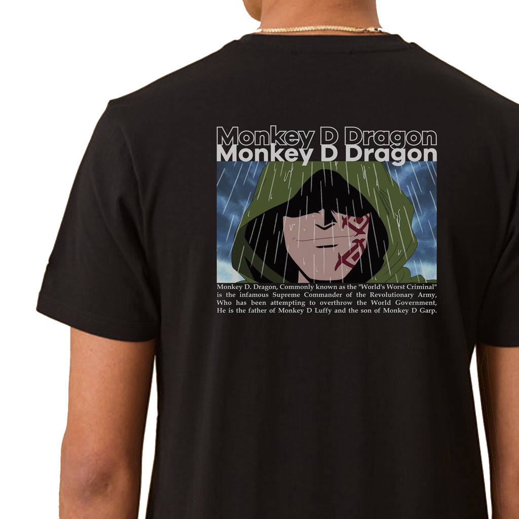 Kaos Dragon One Piece Ketua Pasukan Revolusi Baju Monkey D Dragon Premium