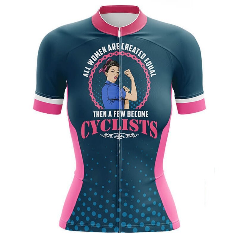 ALL WOMEN ARE CREATED EQUAL CYCLISTS Baju Sepeda Wanita Road bike RB