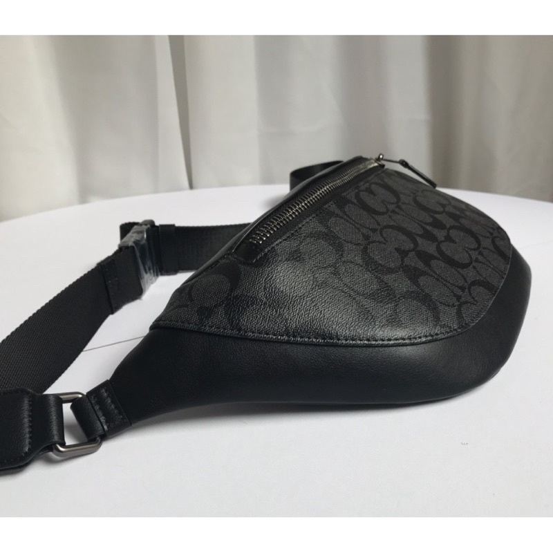 original men and women smooth leather and pvc sports waist bag chest