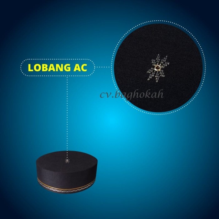 Peci Kopiah Songkok Dewasa Motif Tenun Warna Gold Strip Silver Cod