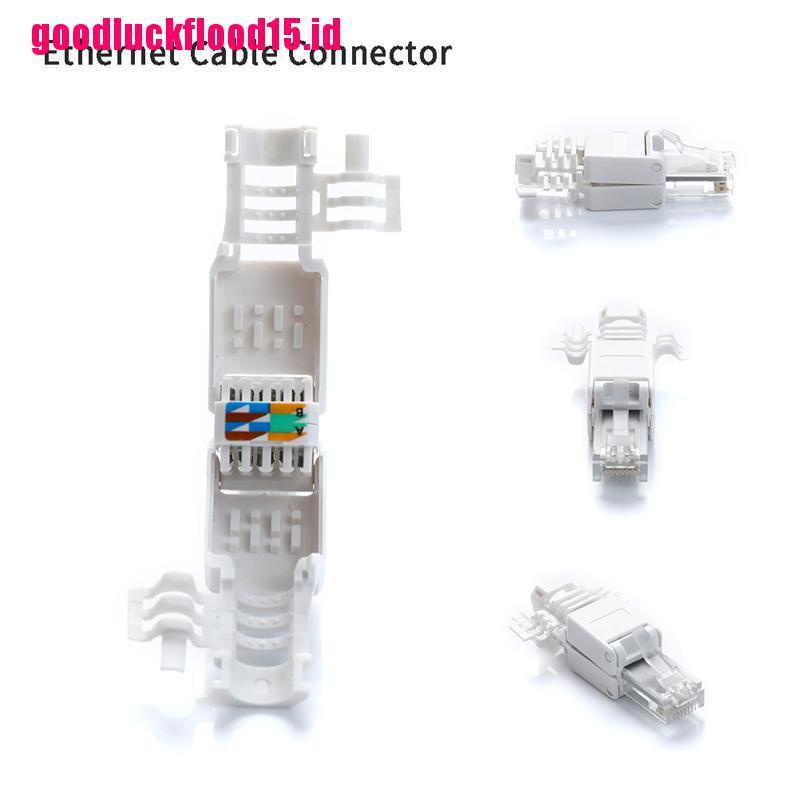 {LUCKID}No Crimp Ethernet Cable Tool-less Crystal Head Plug CAT6 RJ45 Connector