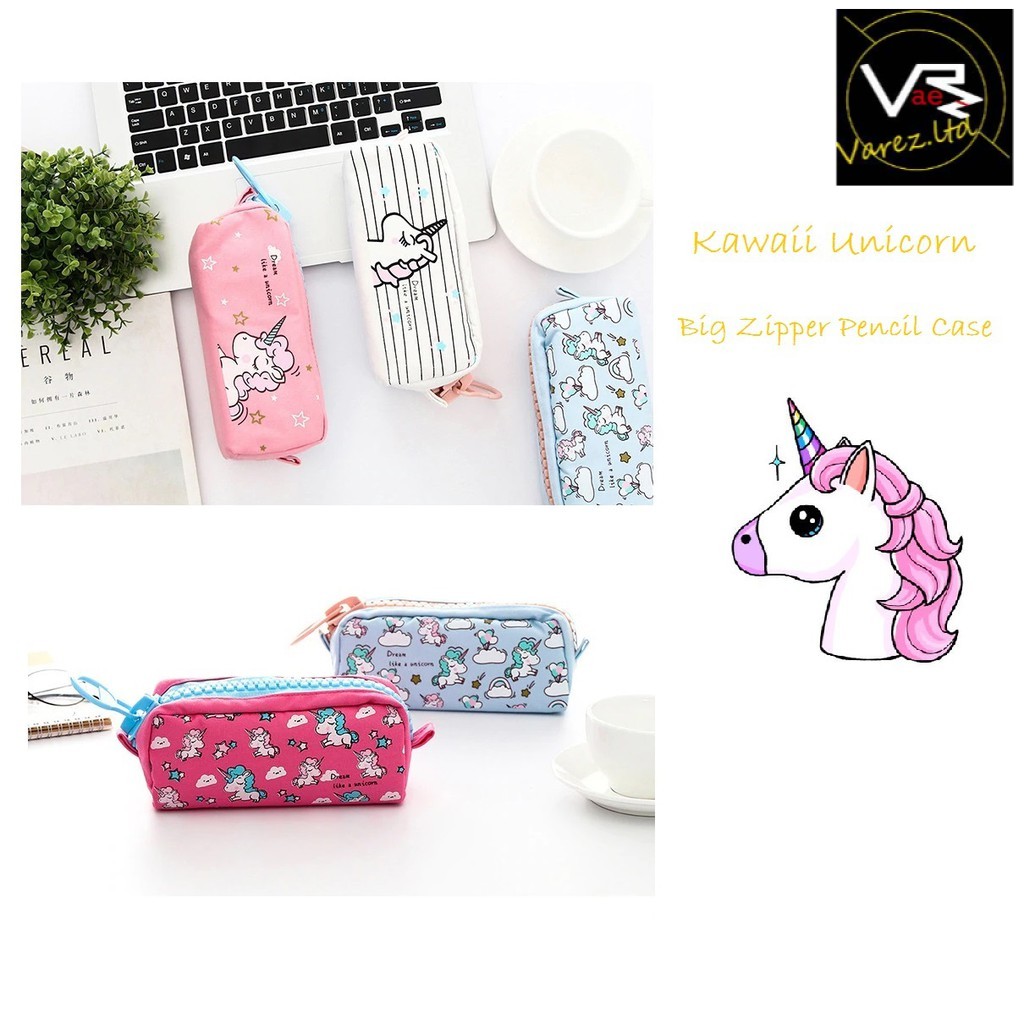 

Kawaii Unicorn Big Zipper Large Pencil Case / Tempat Pensil TP0048 enw