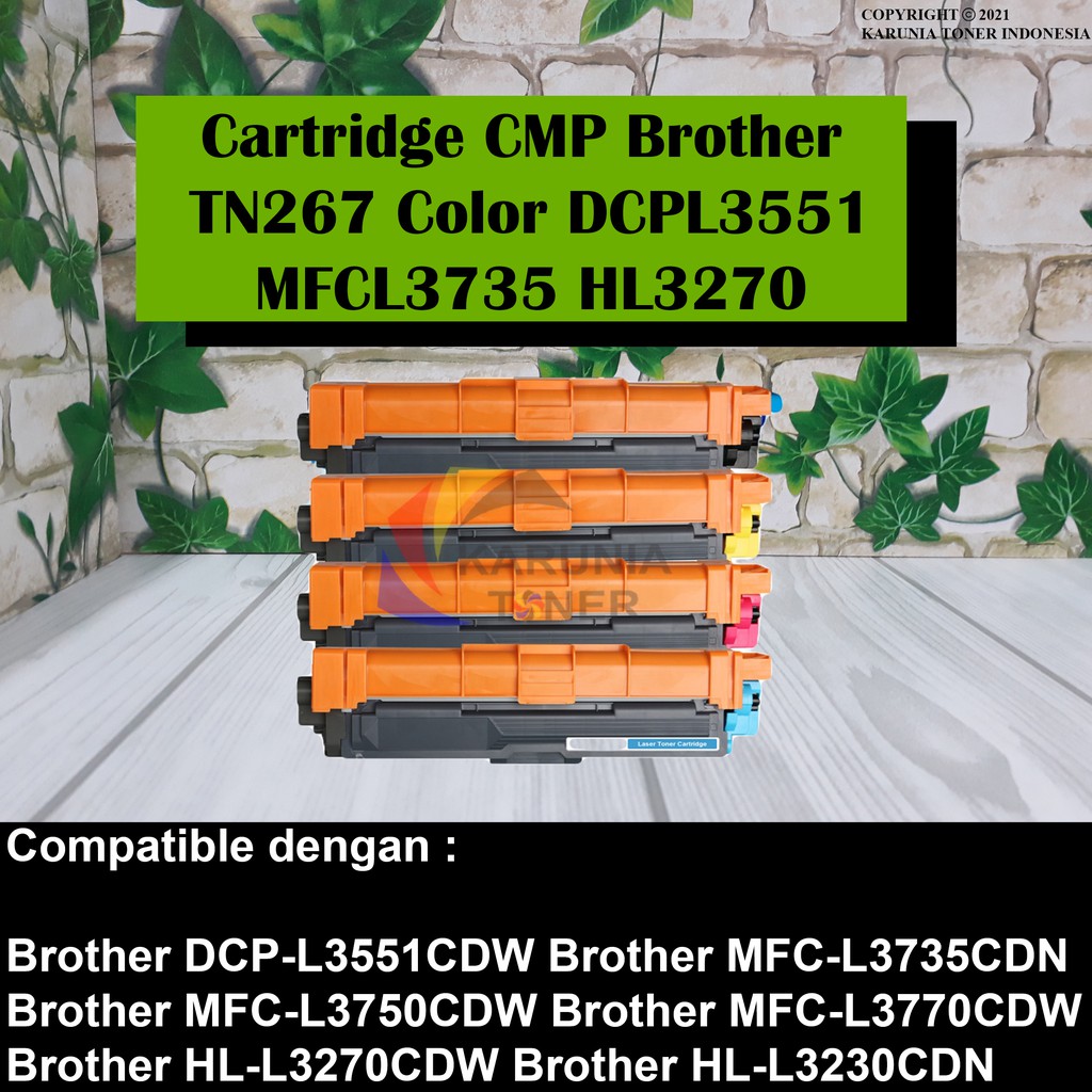 Cartridge Compatible Brother TN267 DCP L3551 L3735 L3270 L3230 Color