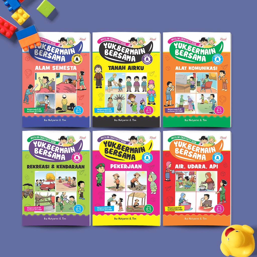 Buku Paket Tematik TK A Semester 2 ( 6 Buku )