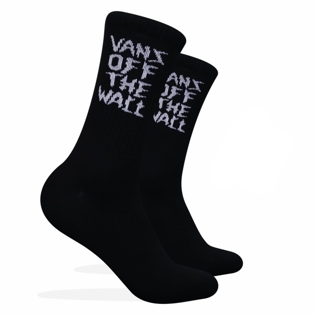 Kaos Kaki Motif Vans Off The Wall Hitam ( C61 )