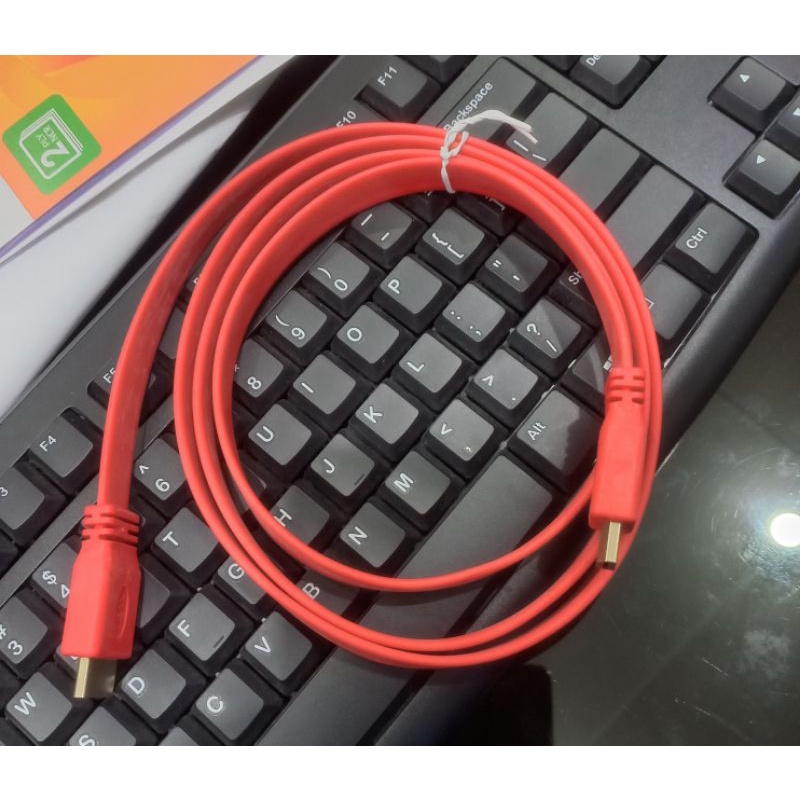 kabel hdmi 1,5m flat kabel hdmi kepala gold