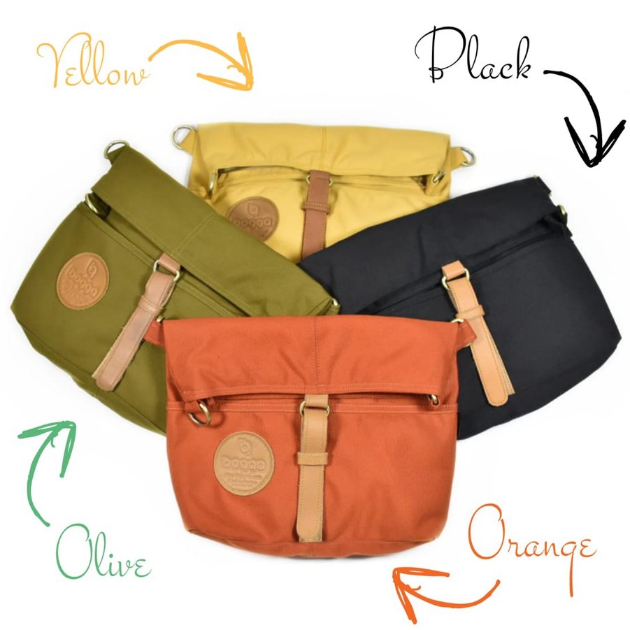 TERLARIS Bogga Tas Kanvas Messenger - Tas Wanita / Tas Pria/ tas selempang/ Tas branded/ Tas Murah