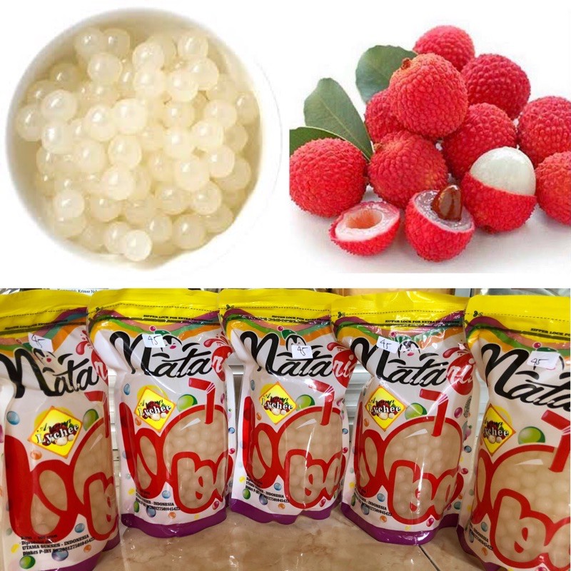 

nataria popping boba Lychee (leci) 500gr di denpasar bali