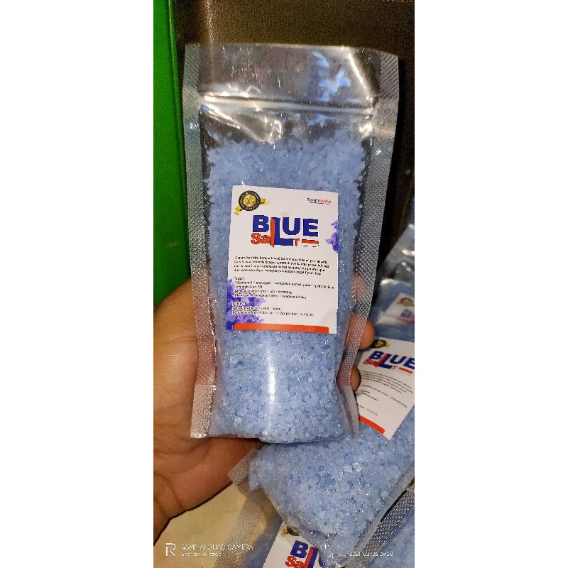 Garam biru untuk pengobatan ikan kemasan 200grm praktis