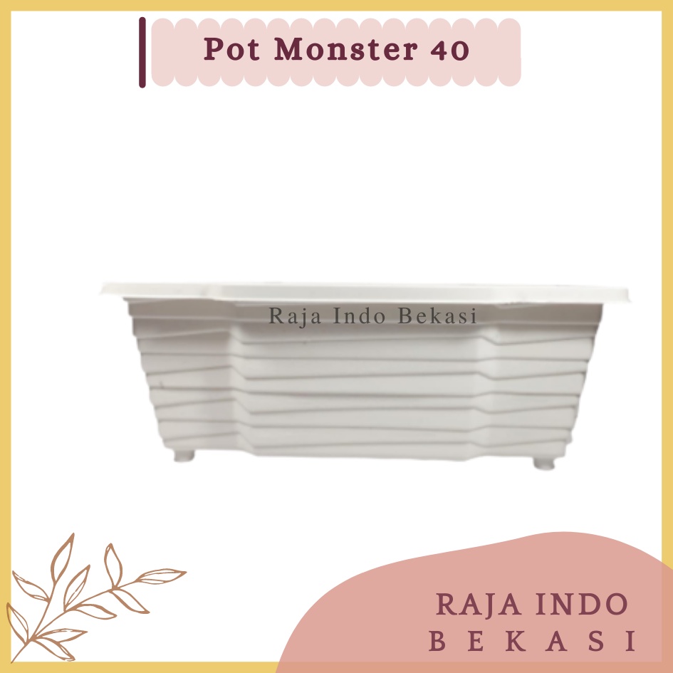 Rajaindobekasi Pot Monster 40 Putih Hitam Merah Bata By Garden Of Love Pot Panjang Plastik Putih Murah Tanaman Mirip Pot Sgp 03 05