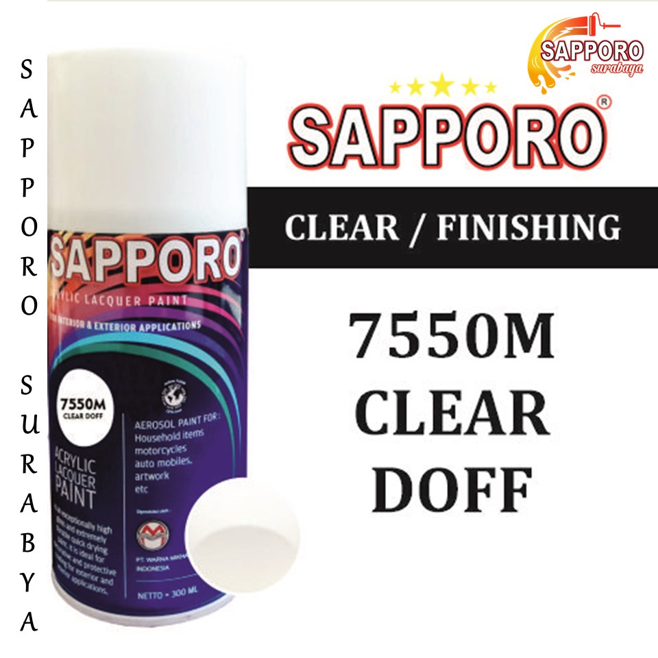 Cat Semprot CLEAR DOFF 7550M Bening Sapporo Spray Pylox Pilox 300 ML