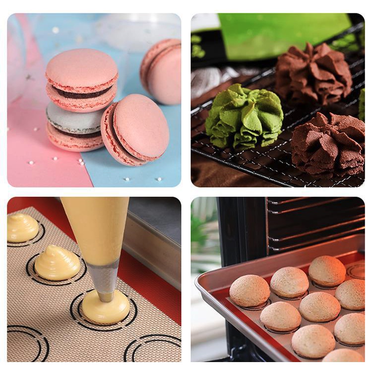 Adda Home - Alas Adonan Macaron Makaron Cookies Biskuit Silikon Baking Mat Tebal