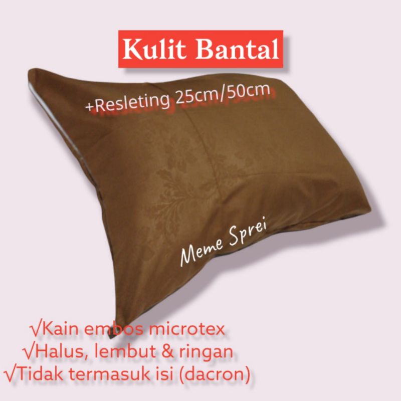 Kulit Bantal Guling Resleting. Sarung Urung Bantal Guling untuk diisi Dakron