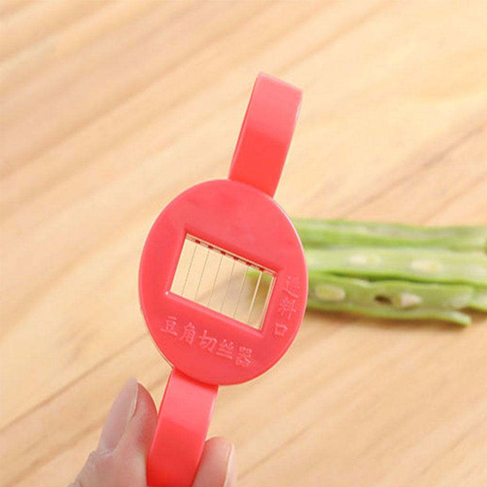 [Elegan] French Bean Slicer Pemotong Peralatan Makan Gadget Masak Helper Stainless Steel