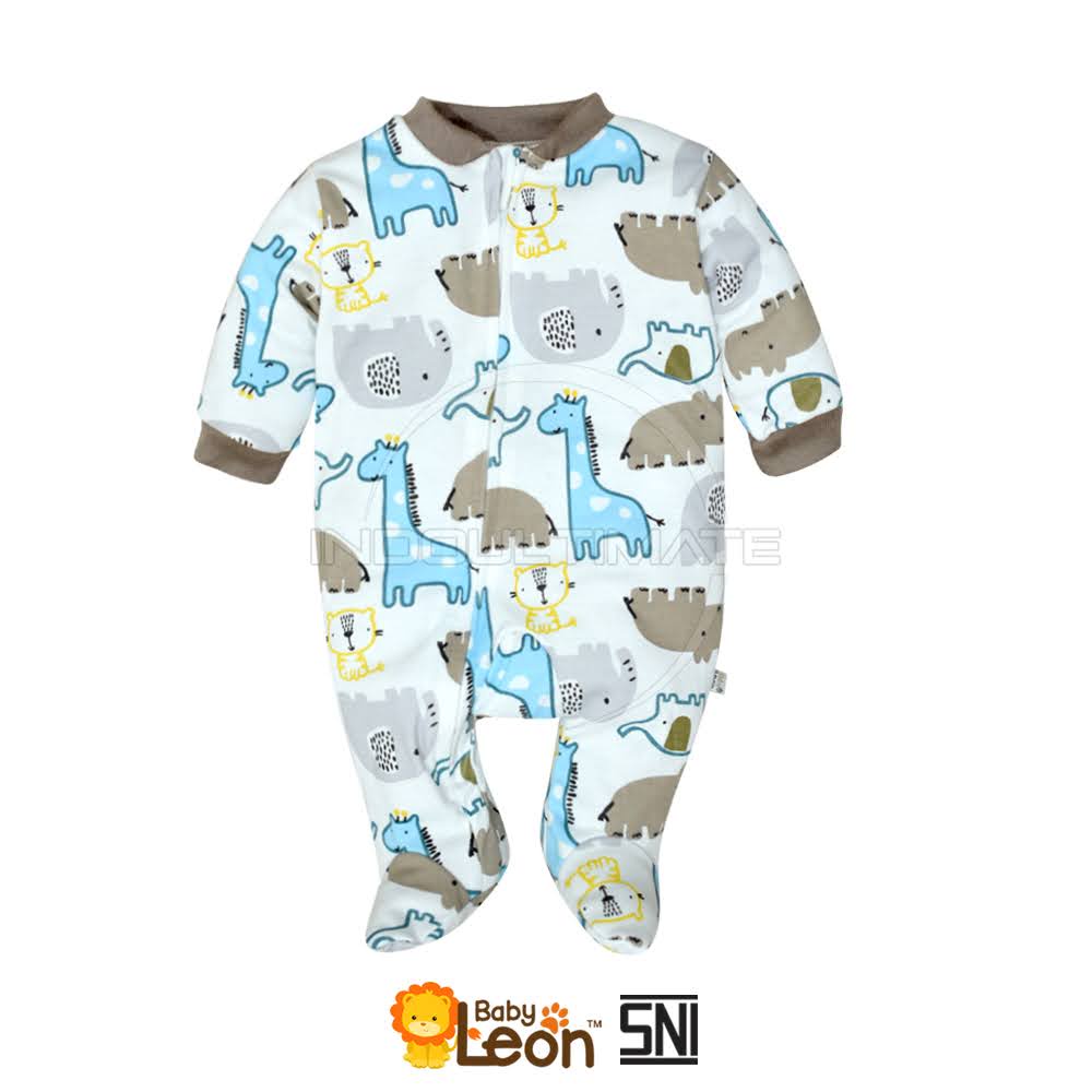 Perlengkapan Bayi BABY LEON Baru Lahir Newborn ZOO SERIES Jumper Jumsuit Jumpsuit Bayi Pakaian Bayi Celana Bayi Kaos Bayi Setelan Baju Bayi Topi Bayi Sarung Tangan Bayi Sarung Kaki Bayi-Jumper Tutup Brown