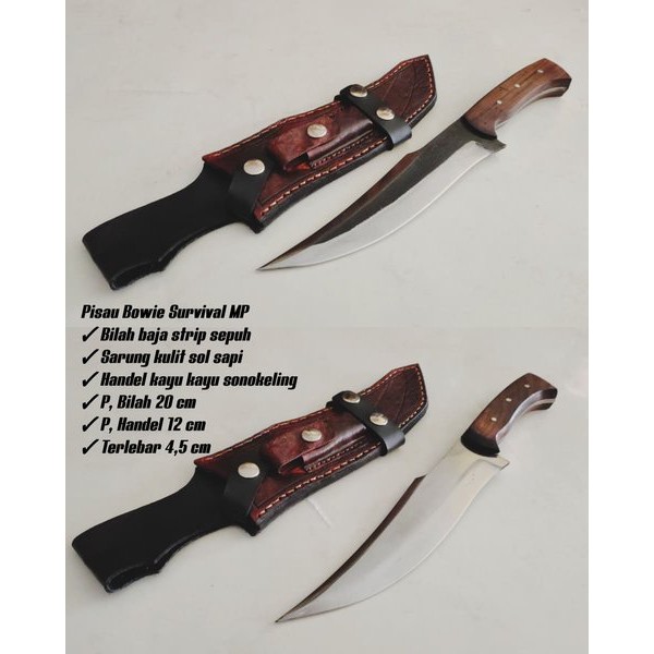 PISAU BOWIE PISAU HUNTING PISAU SURVIVAL PISAU BUSHCRAFT 018