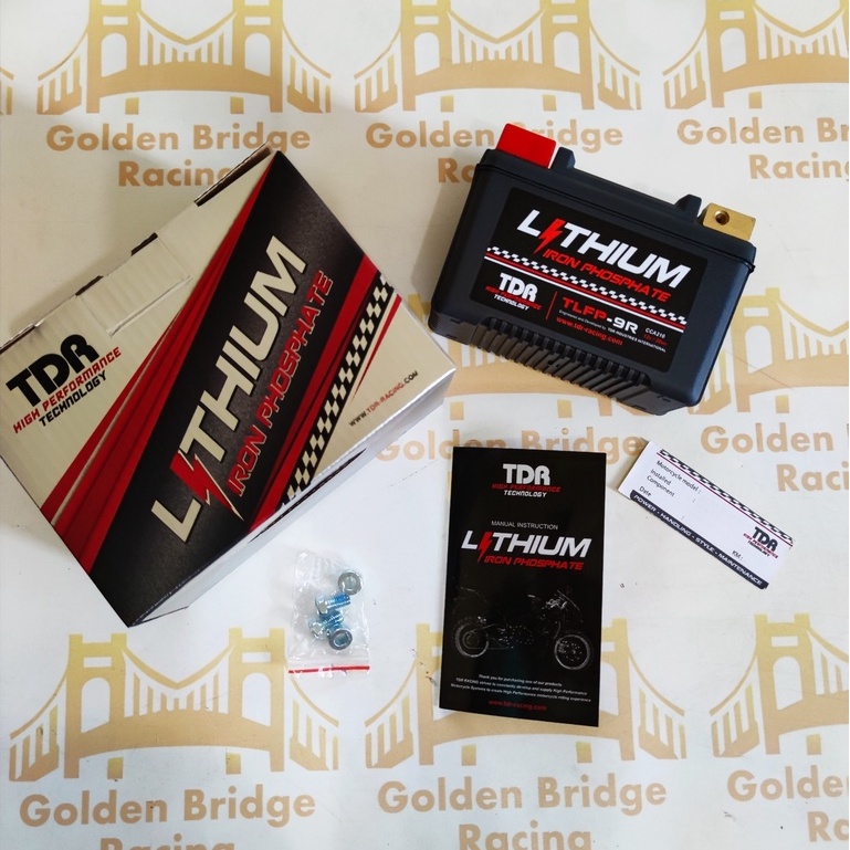 Aki Motor TDR Lithium Iron Phosphate Battery TLFP-9R 12V XMAX substitusi YT7-BS, YT9-BS, YT-BS, YTX9