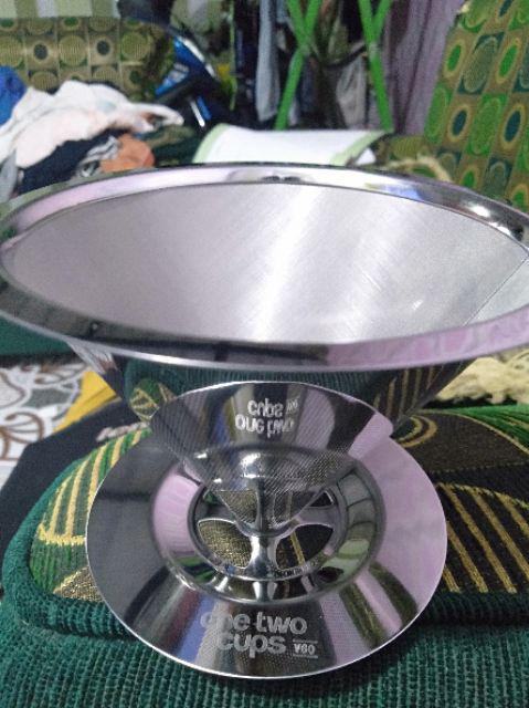 V60 Coffee Dripper Filter Stainless Steel Double Layer