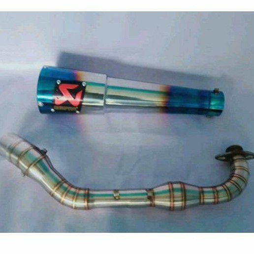 Knalpot akrapovic blue Nmax Vario Pcx Aerox Mio Beat