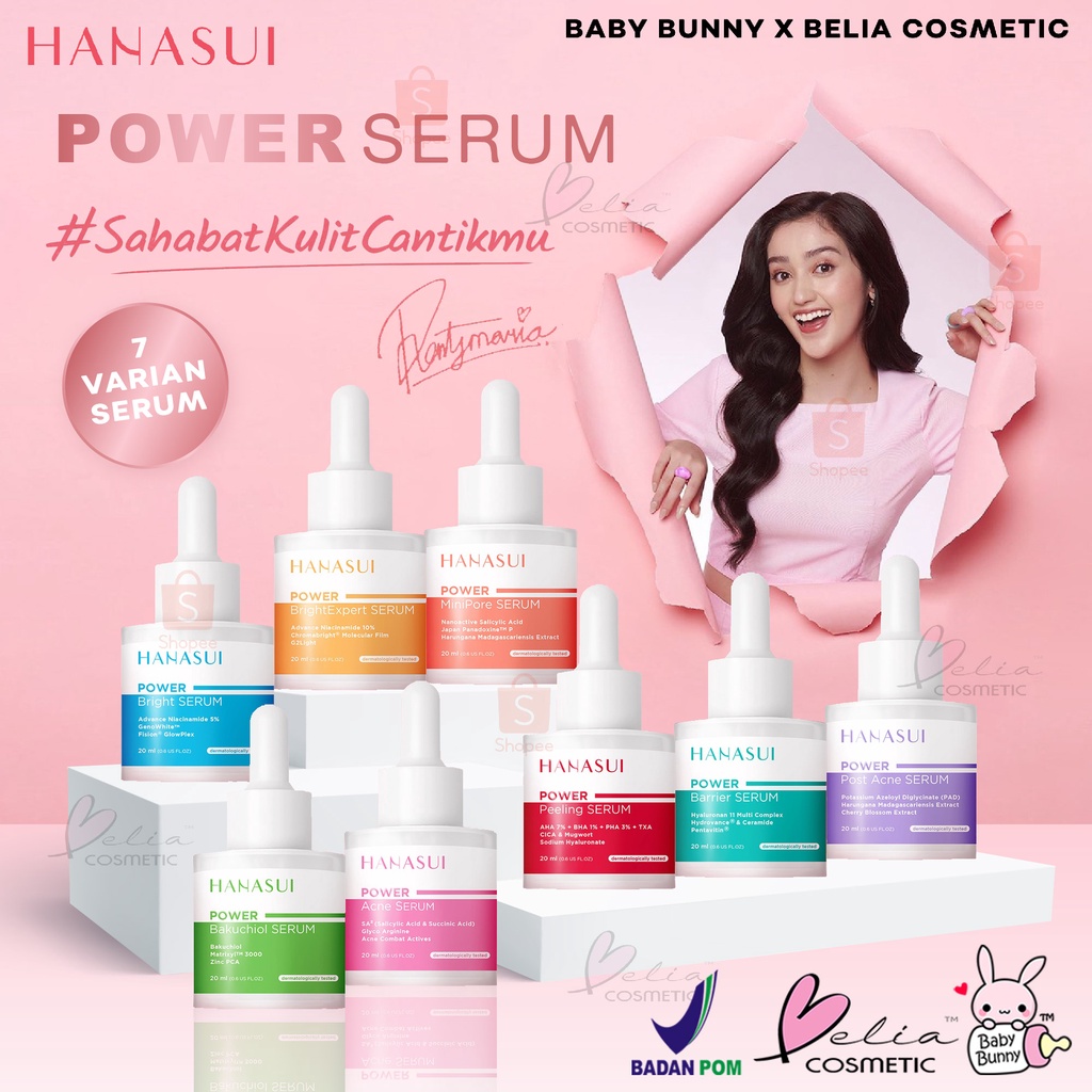 ❤ BELIA ❤ HANASUI Power Serum | Acne | Bakuchiol | Barrier | Peeling Serum | BPOM