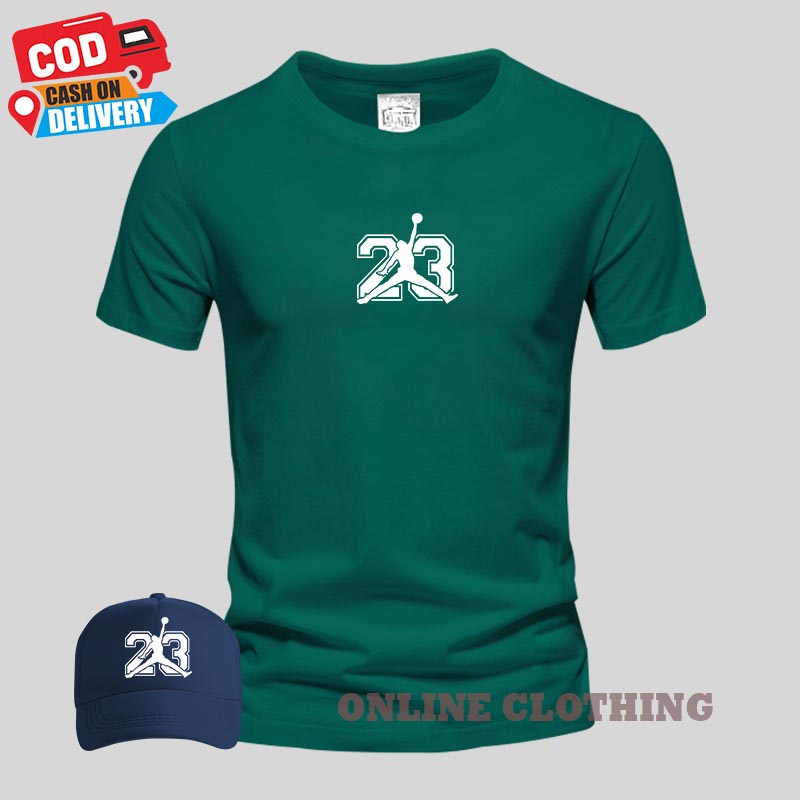 BELI BAJU GRATIS TOPI... Kaos Distro Lengan pendek / Tshirt Distro Logo Jordan 23 Text Putih / Kaos 