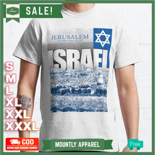 Kaos Baju Jerusalem, Israel T-shirt Premium