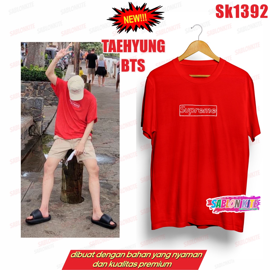 MURAH!!! KAOS KPOP TAEHYUNG V SUPRIME SK1392 UNISEX ADA KAOS ANAK