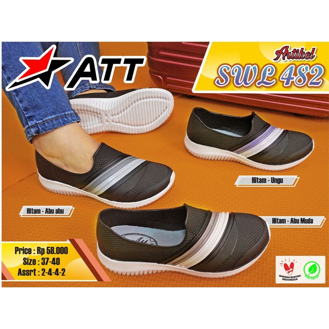 sogo ATT SWL 482 Sepatu Karet Wanita Santai Slip On Anti Air Lentur Nyaman Kuat Ringan