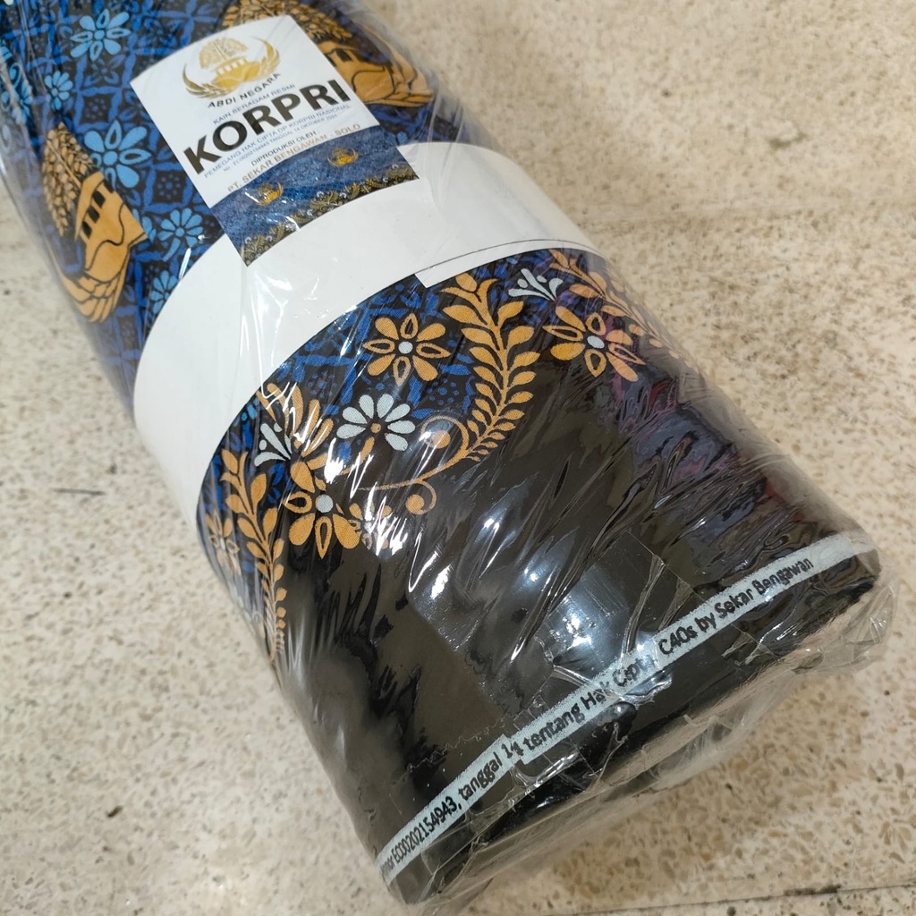 Kain Batik KORPRI 40s Sekar Bengawan / Original Cotton / Seragam Batik Korpri PNS / Lebar 1.15 Meter