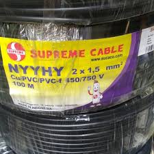 Supreme NYMHY HITAM SERABUT 2X1.5 @100 MTR