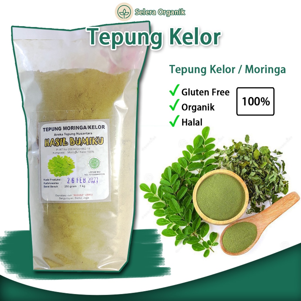 Jual Tepung Daun Kelor Moringa 1kg Organik Bebas Gluten Free