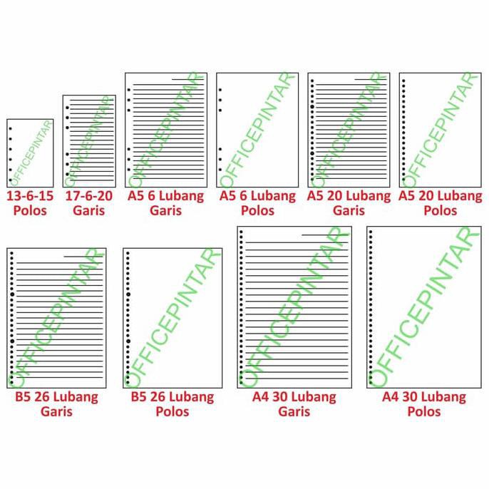 

ILARISl Refill Notes Organizer Lubang 6 ukuran A5 ICIQl