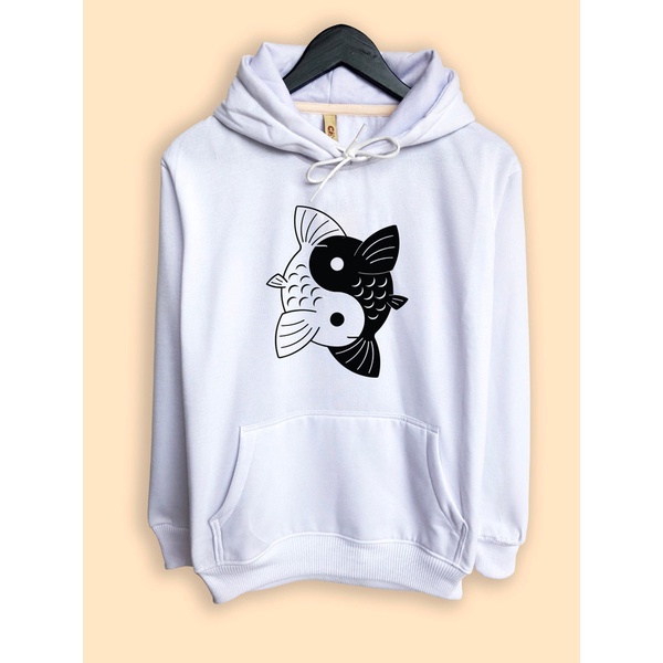 Jaket Hoodie Pullover Premium CAMOE Fish Yin Yang